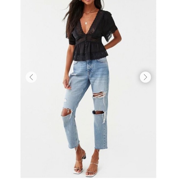 NWT - Forever 21 - BLACK WOVEN TOP - Size - Small - Picture 10 of 10